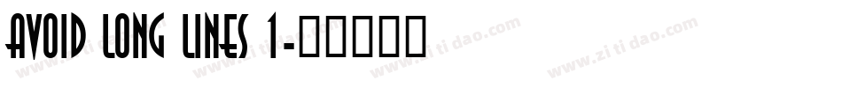 Avoid Long Lines 1字体转换